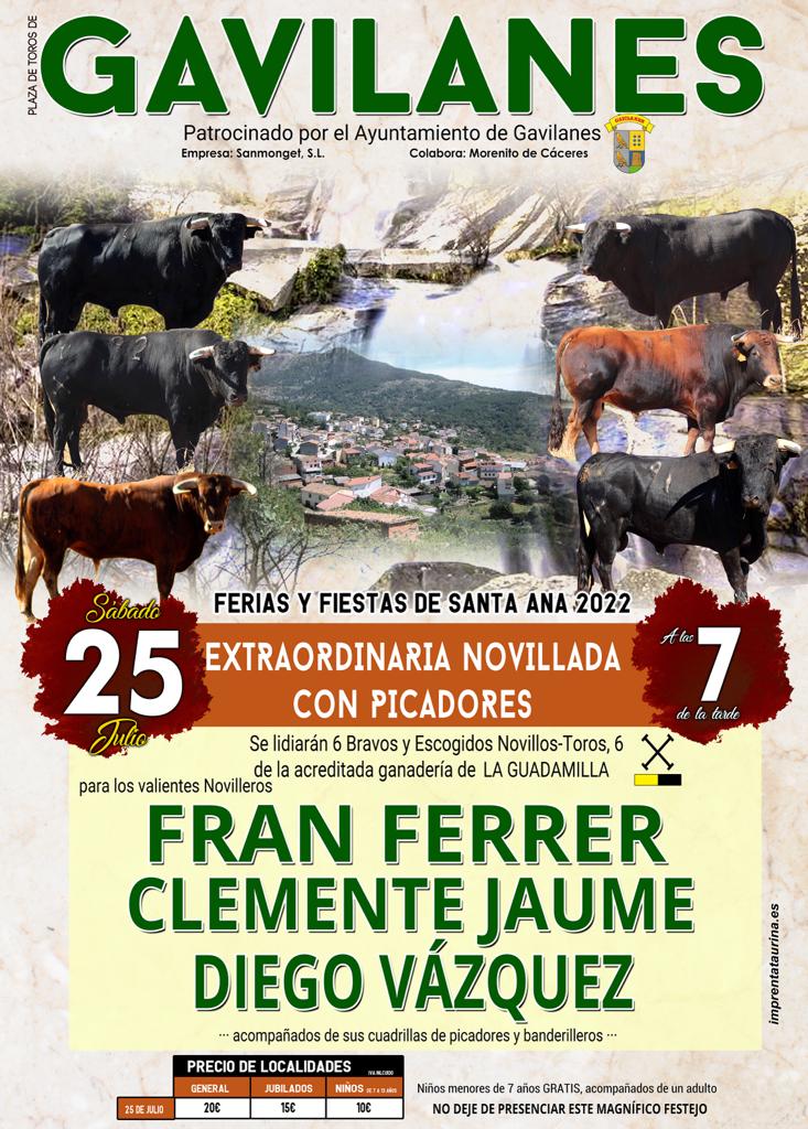 EXTRAORDINARIA NOVILLADA CON PICADORES 25/07/22